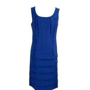 Dressbarn PLUS SIZE Sleeveless Shift Dress Royal Blue Size: 20